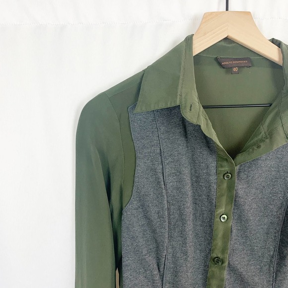 Adolfo Dominguez Mixed Texture Button Down Shirt - Picture 3 of 6